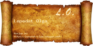 Lepedat Olga névjegykártya